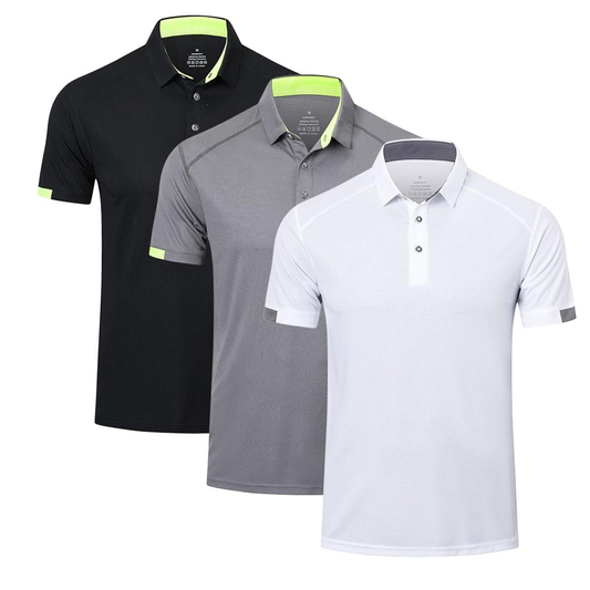 Custom Logo Short Sleeve Breathable Quick Dry Golf Polo T-Shirt Men's Running Sports Tops Gym Workout Men's Polo Shirts