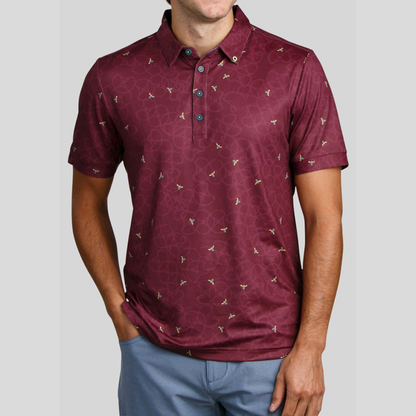 OEM Embroidered 94% Polyester 6 % Spandex Golf Check Polo Shirt Custom logo Luxury Designer Clothing for Men
