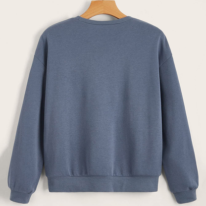 OEM Custom Men's Short Round Neck Pullover Long Sleeve 100% Cotton Kait Plain Letter Screen Print Digital Printing Autumn Season