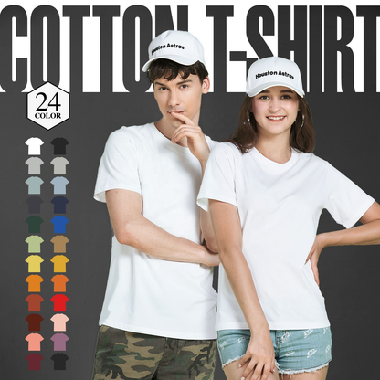 Custom Summer 100% Cotton White Thicken Solid T Shirt Men Causal O-neck Basic T-shirt Male High Quality Classical Tshirt