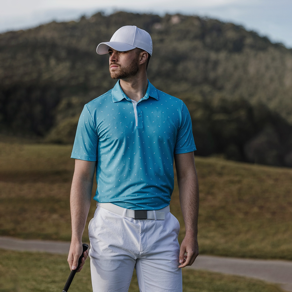 Custom logo Embroidered Luxury Performance High Quantity 94% Polyester 6 % Spandex Golf Polo Shirt