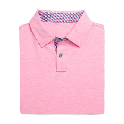 Men's Pink Golf Polo Shirt - Stylish Simplicity and Exceptional Comfort
