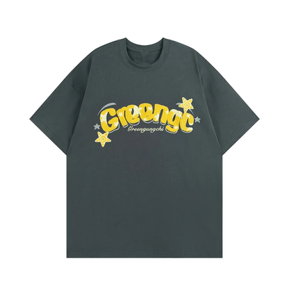 OEM Custom Men's Plus Size Drop Shoulder 100% Heavy Cotton Streetwear Plain Towel Embroidered T-Shirt