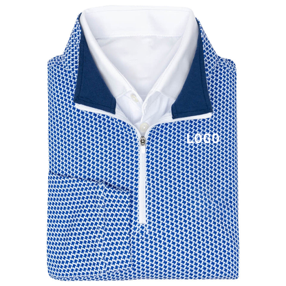 Custom logo Luxury Quick Dry Anti-shrink Full Sublimated Long Sleeve Jersey Athletic Half Zip Pullover Golf Sweatshirt