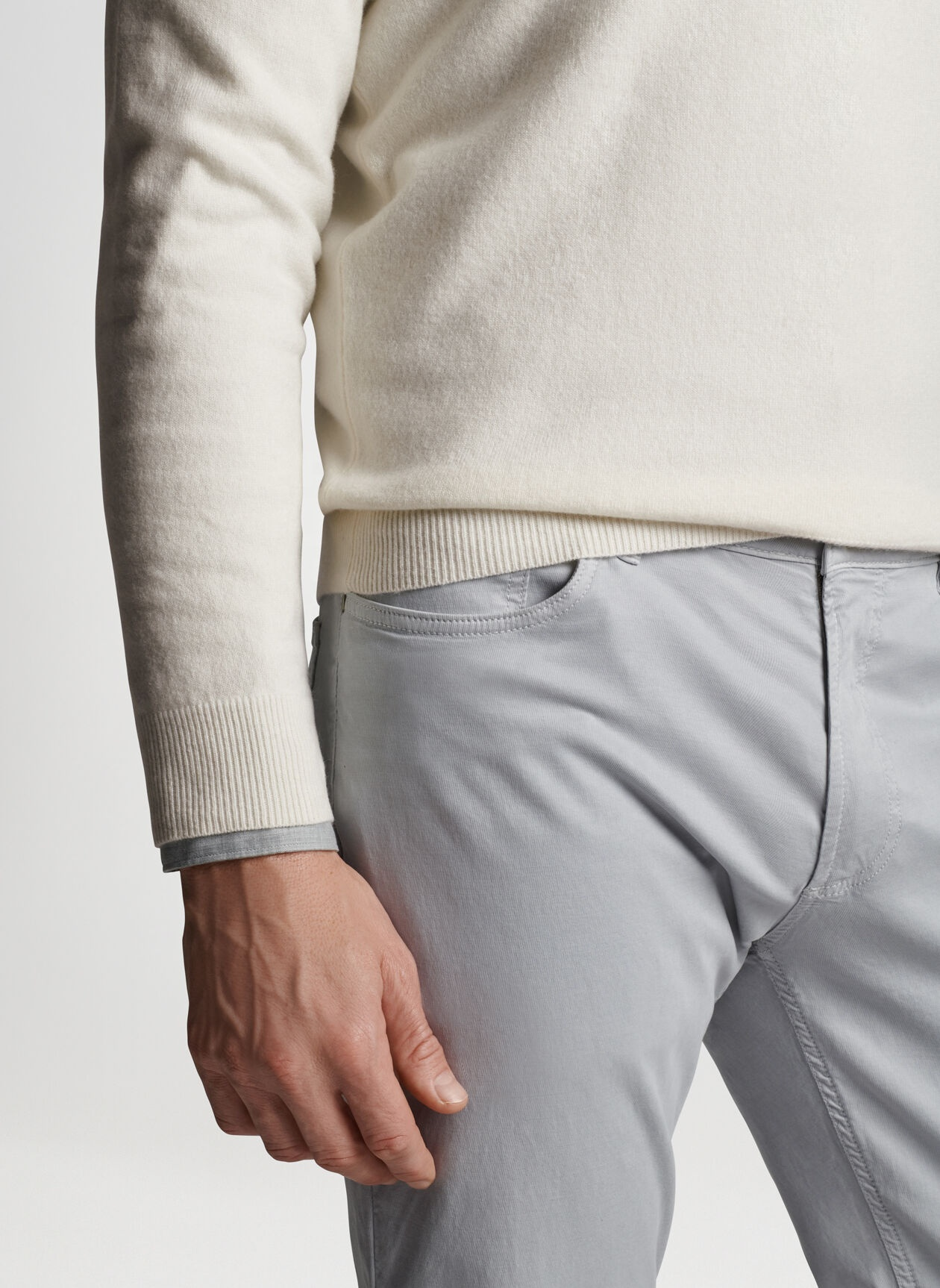 Custom Logo Winter Plain Fleece 1/4 Zip Collar Quarter Zip Pullover White Golf Sweater Men Sweatshirt