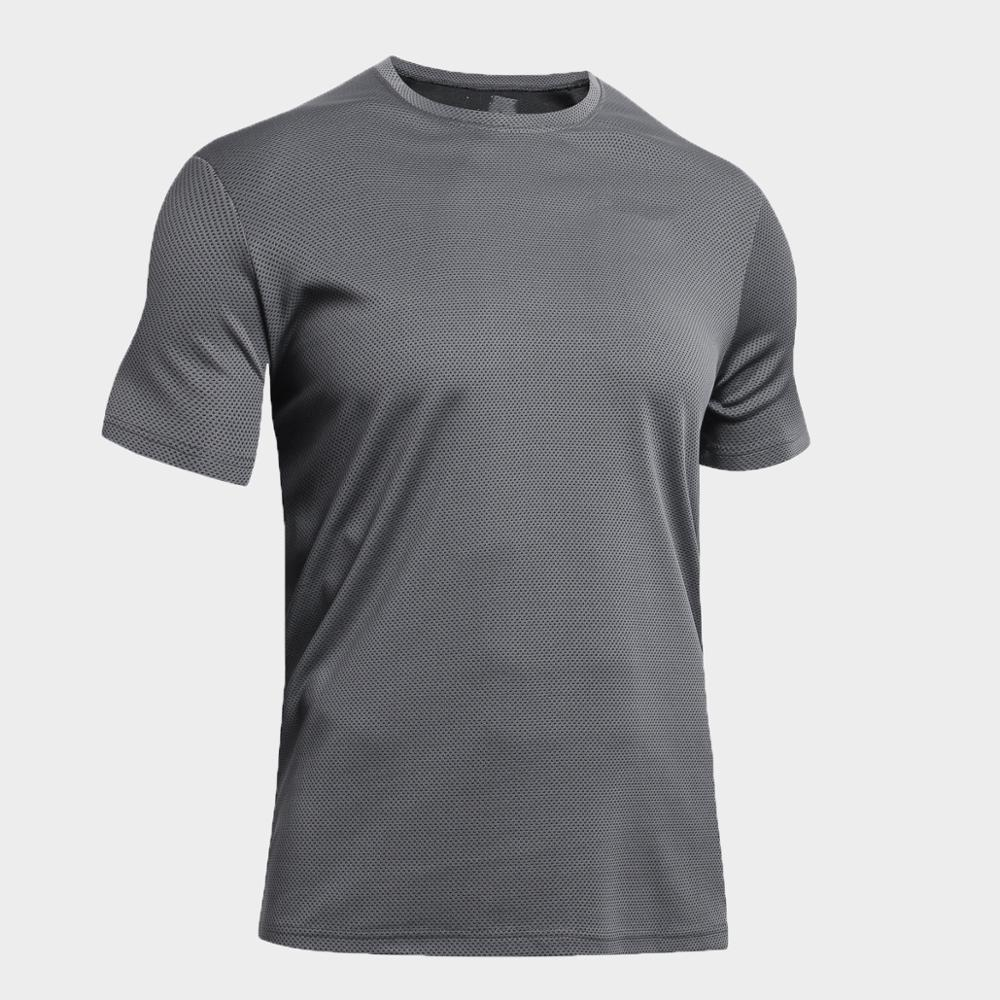 Custom Logo Breathable Quick Dry Blank Sport Dot Print O-Neck T Shirt for Men