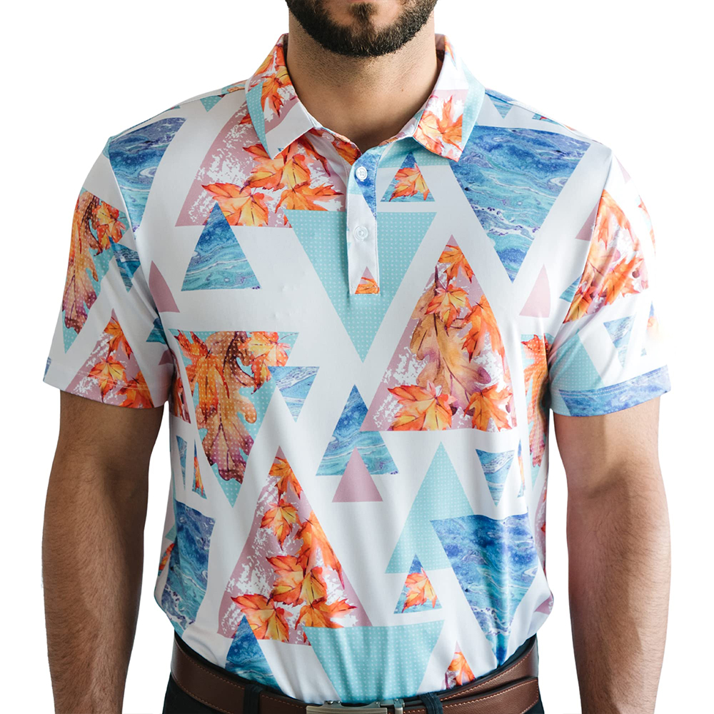 OEM/ODM Luxury Manufacturer Nylon Spandex Fashion Mens Custom Embroidered Polo Shirt Golf Clothes for Men