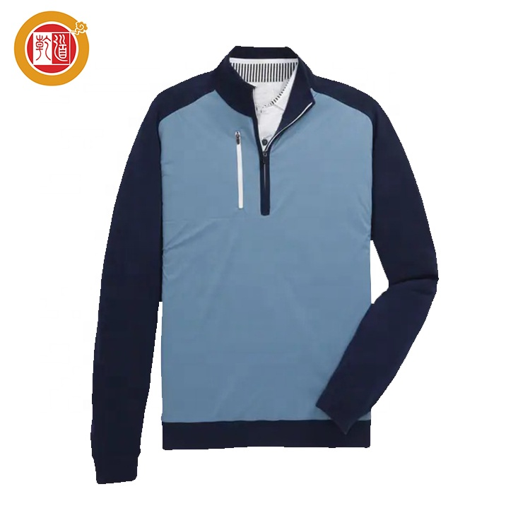 Custom logo High Quality Quarter Zip Pullover Golf Mens Activewear 1/4 Zip Sweatshirt