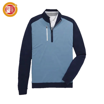 Custom logo High Quality Quarter Zip Pullover Golf Mens Activewear 1/4 Zip Sweatshirt