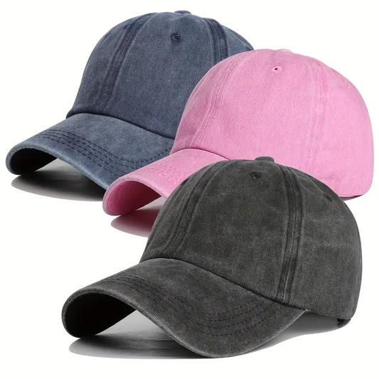 High-quality solid-color OEM embroidered baseball hats with customizable logos. Customized hats for both men and women