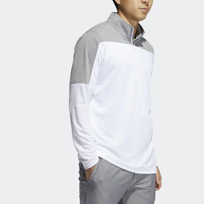 Quarter 1/4 Zip Neck Golf Men Pullover Sweatshirt Grey Long Sleeve Color Custom Logo Size Customized Printed S-3XL