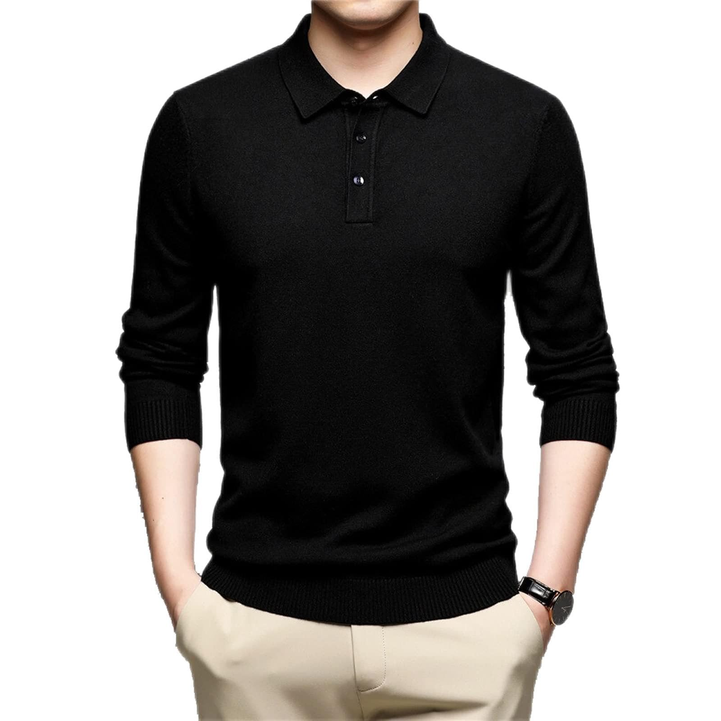 Custom Autumn Winter Soft Knitwear Jerseys Pullover Men Clothing Mens Polo Golf Sweater