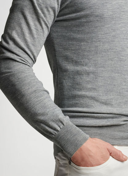 Custom logo Wool Fashion Solid Color Round Neck Cotton Knitting Men's Long Sleeve Knitting Men's Pullover Sweaters