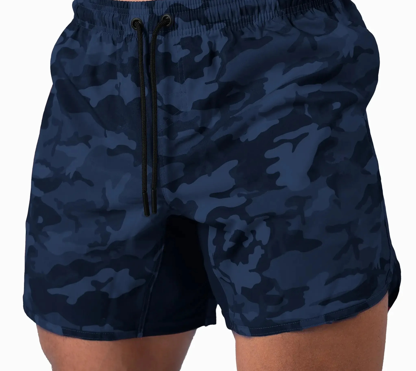 Manufacturers of customized high-quality outdoor elastic-waist fitness jogging digital printed camouflage gym men's mesh shorts