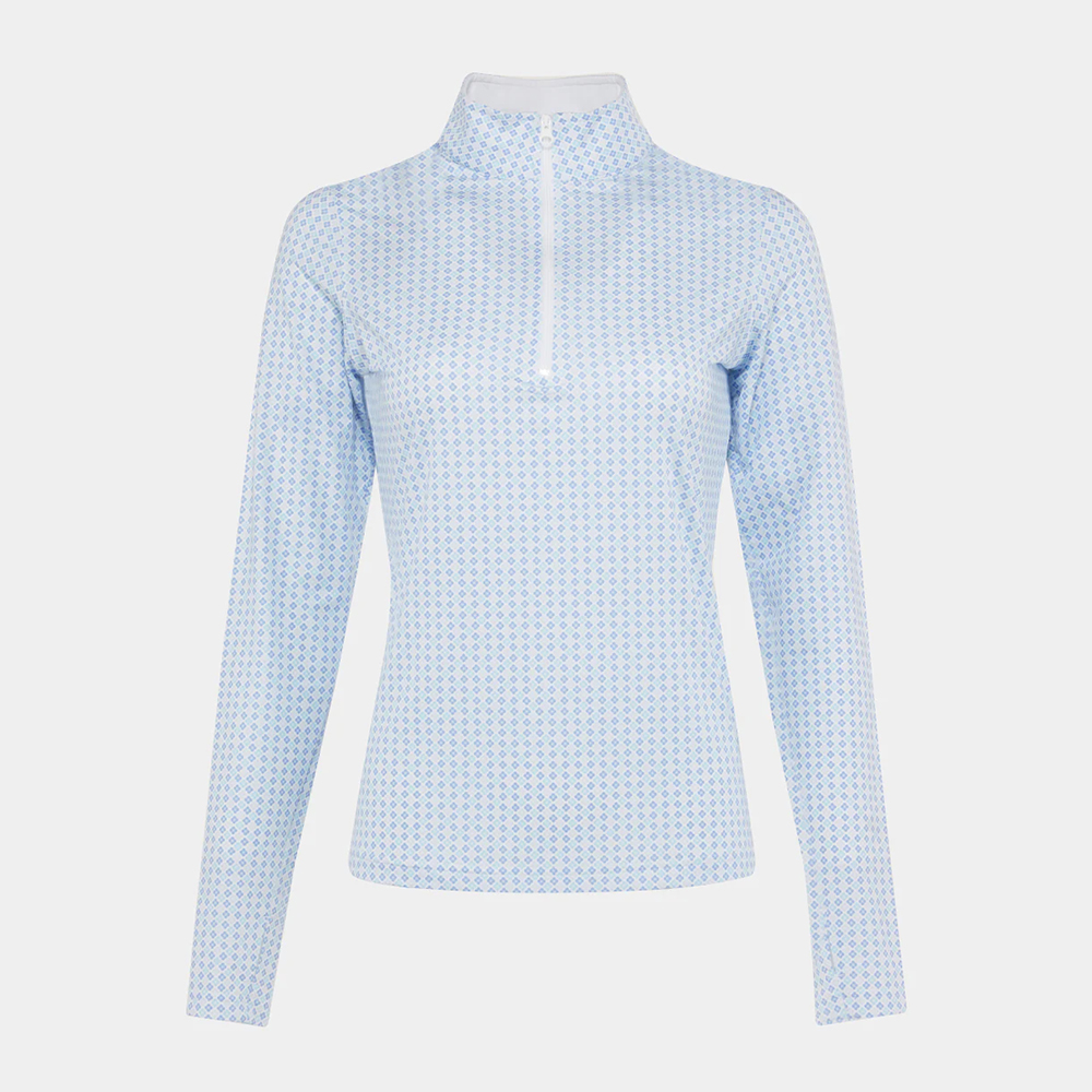 Custom High Quality Long Sleeve Top Quick Dry Suitable Milk Silk Sublimation Golf Quarter Zipper Sweatshirt Women Pullover