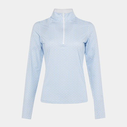 Custom High Quality Long Sleeve Top Quick Dry Suitable Milk Silk Sublimation Golf Quarter Zipper Sweatshirt Women Pullover