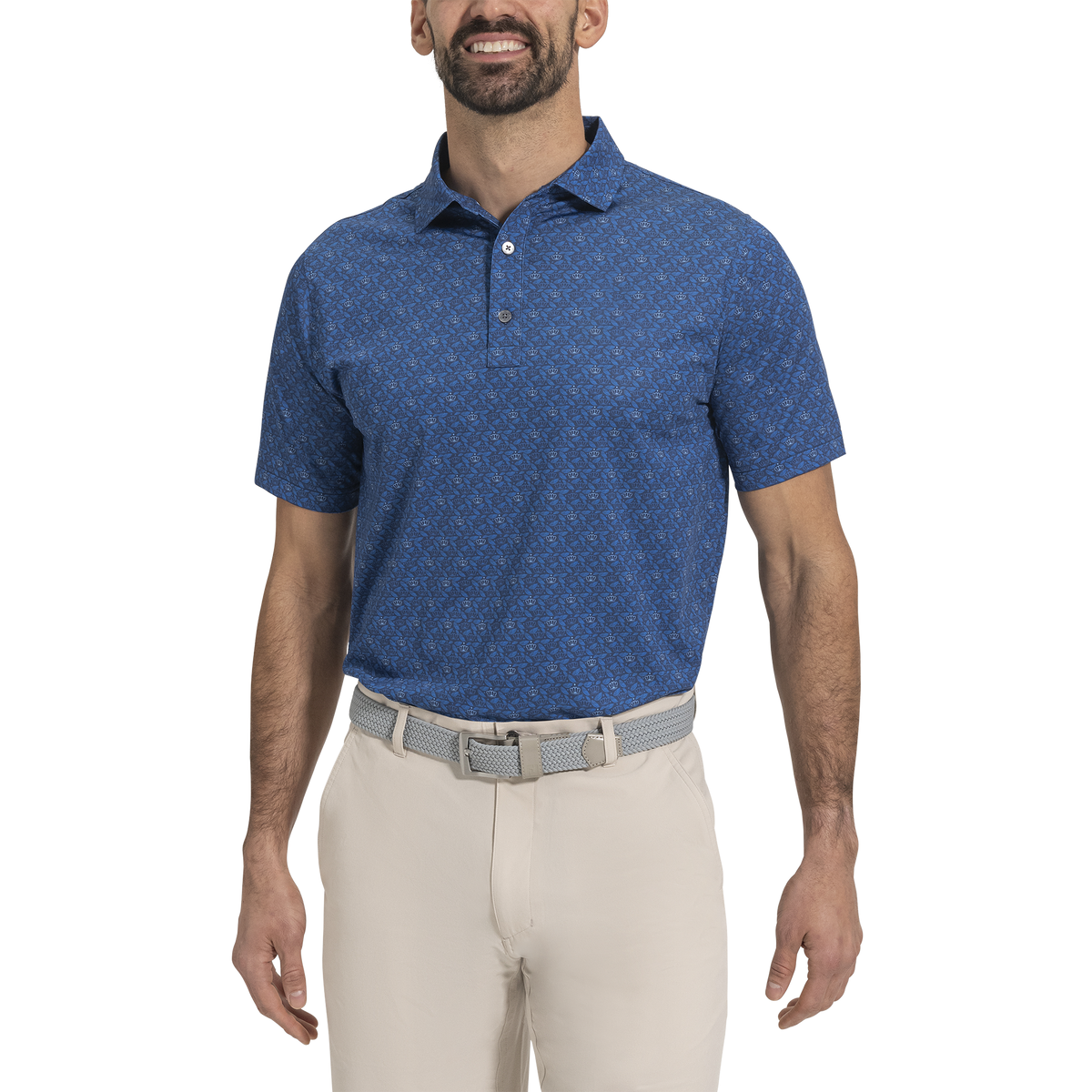 Custom Logo Quick Dry Performance Athletic Casual 75% Polyester 25% Spandex Golf Polos Shirts for Men