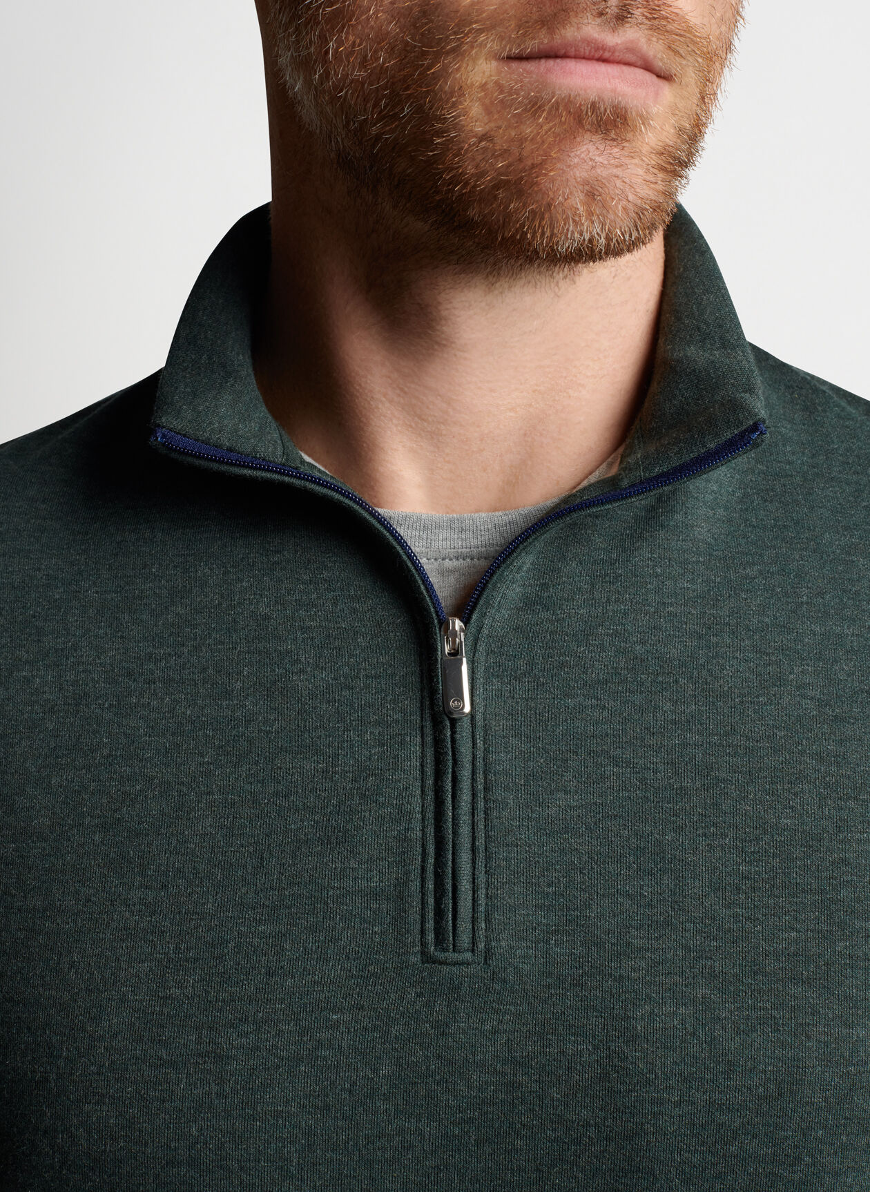 Custom Logo High Quality Luxury Army Green Knit Pullover Golf Sweatshirt Quarter Zip Pullover Men Sweater