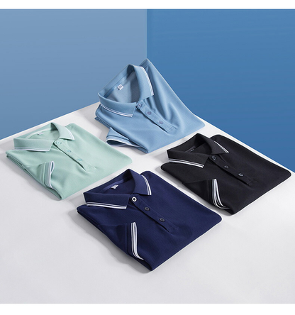Custom Logo Contrast Color Men Collar Tops Men Short Sleeve Polo Shirts for Men