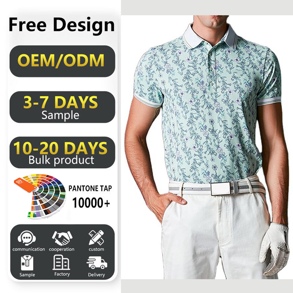 Custom Logo for Polo Shirt 88% Polyester 12% Spandex Casual Jersey Printed Sublimation Solid Collar Golf Clothing Compressed