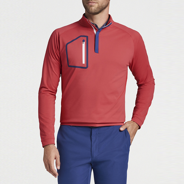 Custom Long Sleeve Plain Men Golf Quarter 1/4 Zip Fleece Gym Pullover Jacket Hoodie Sweatshirt