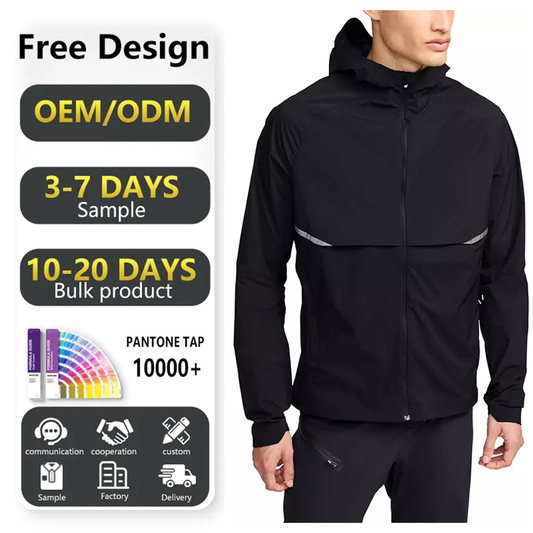 Custom Plus Size Fashion Soft Lightweight Outdoor Sport Print Performance Anorak Windbreaker Jacket