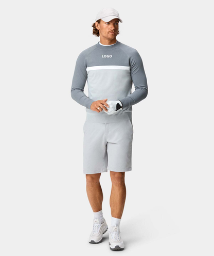 Custom logo Casual Cotton Crewneck Sweatshirt Long Sleeve Golf Pullover High Quality Men's Crew Neck Sweaters for Men