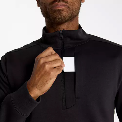 OEM Customize Men Lightweight Polyester Sports Quick Dry Solid Color Plain Long Sleeve Knitted 1/4 Quarter Zip Golf Pullover