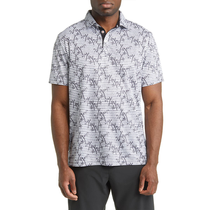 Custom Logo Design Men's Summer Short Sleeve Golf for Polo T-Shirt 100% Polyester Quick Dry & Floral Printing Jersey Fabric