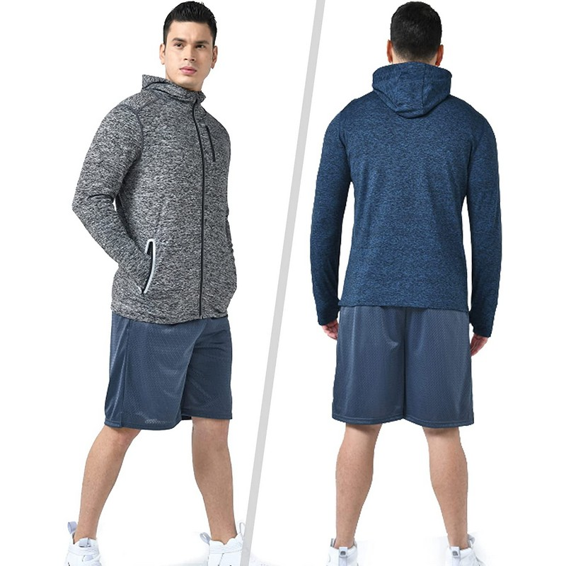 OEM Custom 2022 Men Hooded Zipper Sports Cardigan Stitching Long Sleeved Hoodies