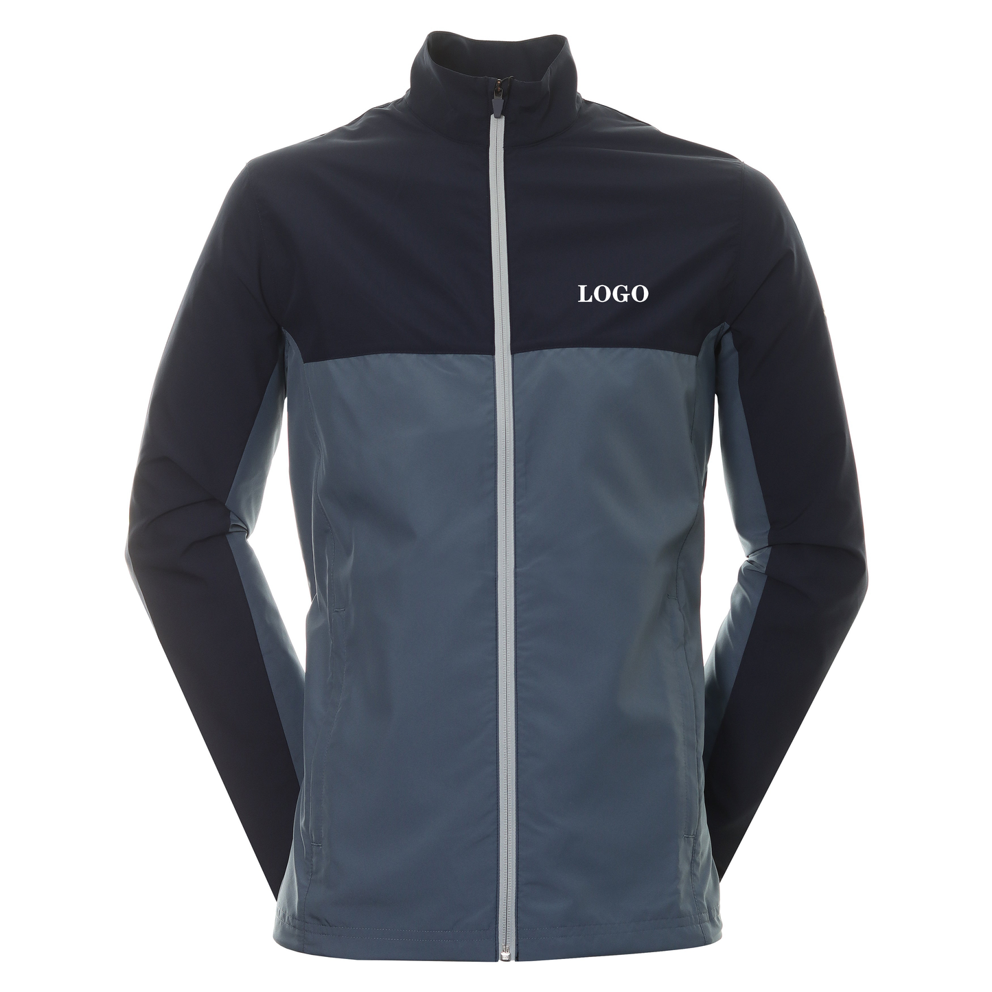 Custom logo High Quality Sport Nylon Hard Shell Plus Size Men s Clothing Khaki Golf Wear Windbreaker Polo Jacket Men