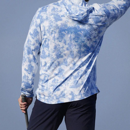 Custom New Pullover Sweatshirt Mens Tie Dye Custom Logo Men's Hoodie High Quality Quick Dry Performance Light Weight Golf Hoodie