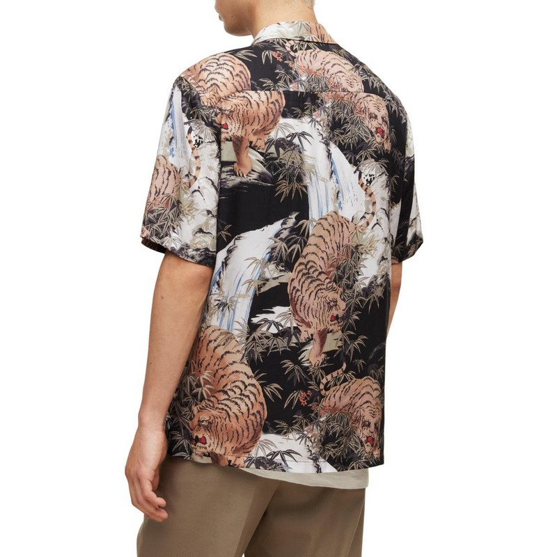 Silk Shirt Custom Made Vacation Mens Hawaiian Floral Print Short Sleeve Recycled Cotton Rayon Second Hand Hawaiian Shirts