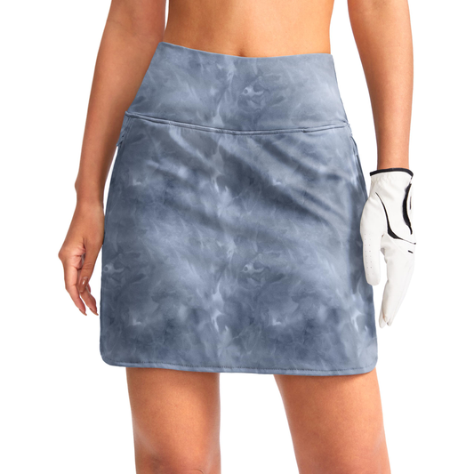 Custom-made four-way stretch high-waisted women's tennis and golf shorts. Casual nylon skirts with zipper pockets, suitable for running and training