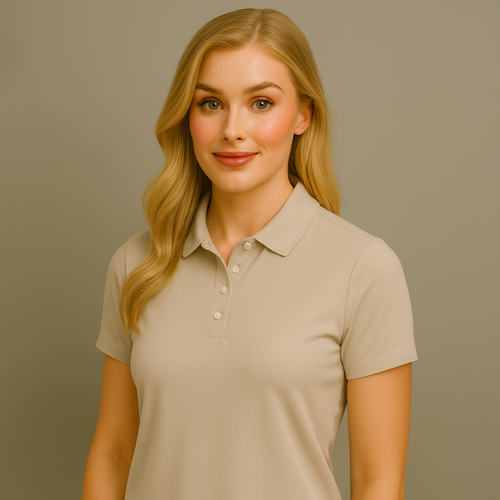 Women's casual short-sleeved high-performance polo shirts, quick-drying and wrinkle-resistant, with solid colors and patterns, made of polyester, featuring a washing process and customized logos, suitable for summer