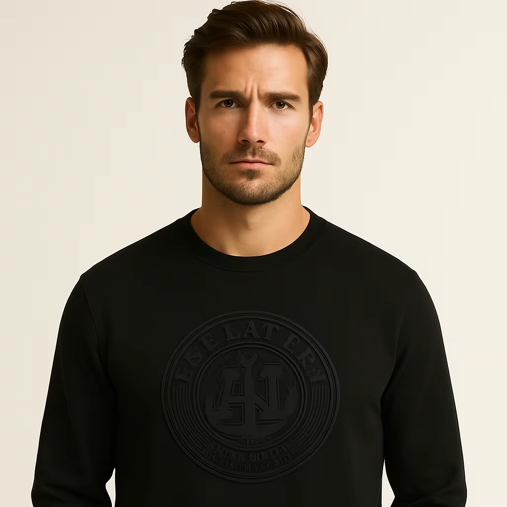 Custom Casual Plain 100% Cotton Men Long Sleeve Price Casual t Shirts for Men 3d Embossed