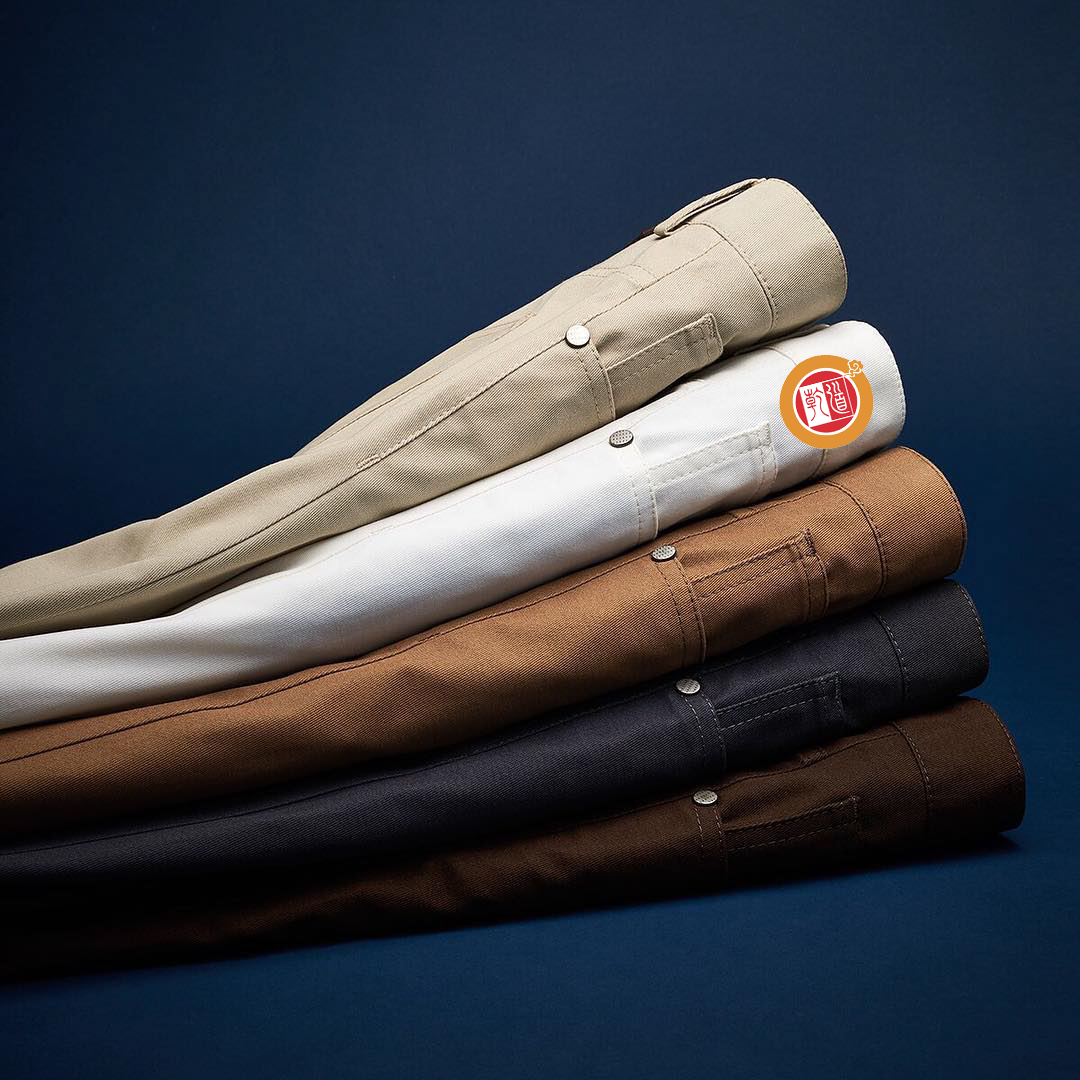 Custom-made solid-color men's high-quality slim-fit long pants, men's tapered twill cloth pants, casual golf pants
