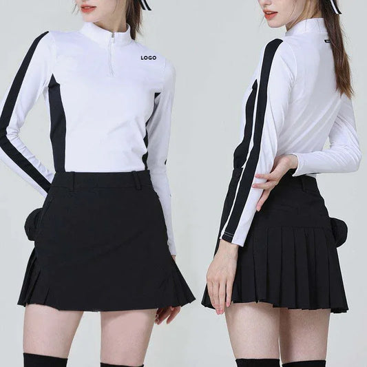 Bulk Custom Custom-made women's tennis skirts, stretchy golf skirts, fitness quick-drying sportswear with side pockets for golf skirts with Logo Embroidery - Manufacturer Qiandao
