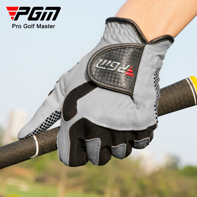 PGM Men's Golf Glove (Gray & White)