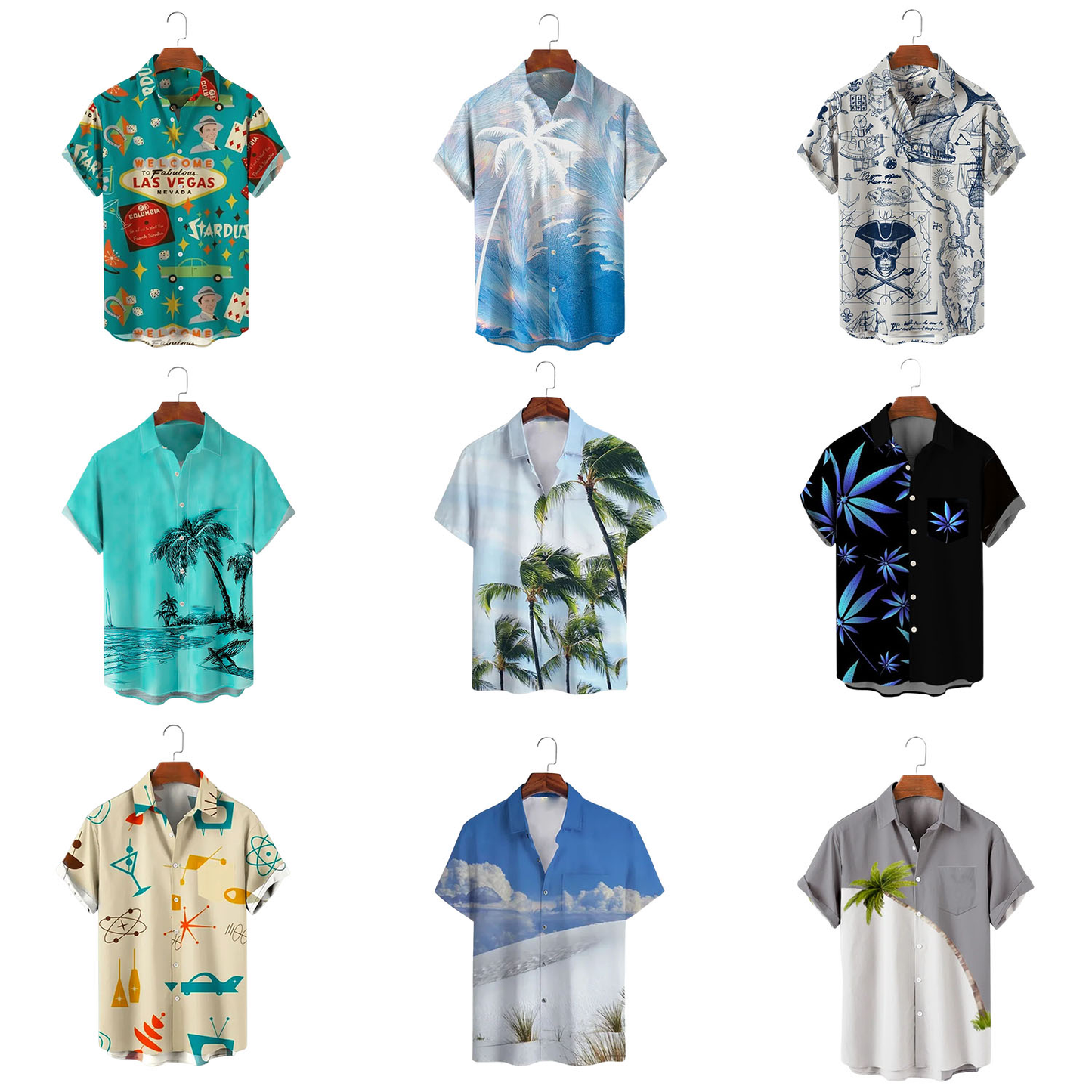 Custom Casual Allover Sublimation Silk Vacation Beach Short Sleeve 3d Printing Aloha Sublimation Camisa Boxy Button up Shirt