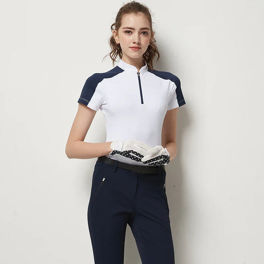 Bulk Custom Custom Logo Design Clothes Ladies Polo Shirts Sportswear Cotton Slim Fit Golf Polo T Shirt for Women with Logo Embroidery - Manufacturer Qiandao