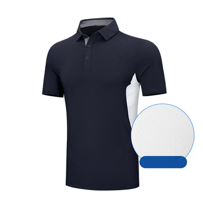 Custom Logo Royal Blue for Polo Jersey Shirt Quick-Drying Polyester Spandex Casual Golf Wear with Printed Pattern