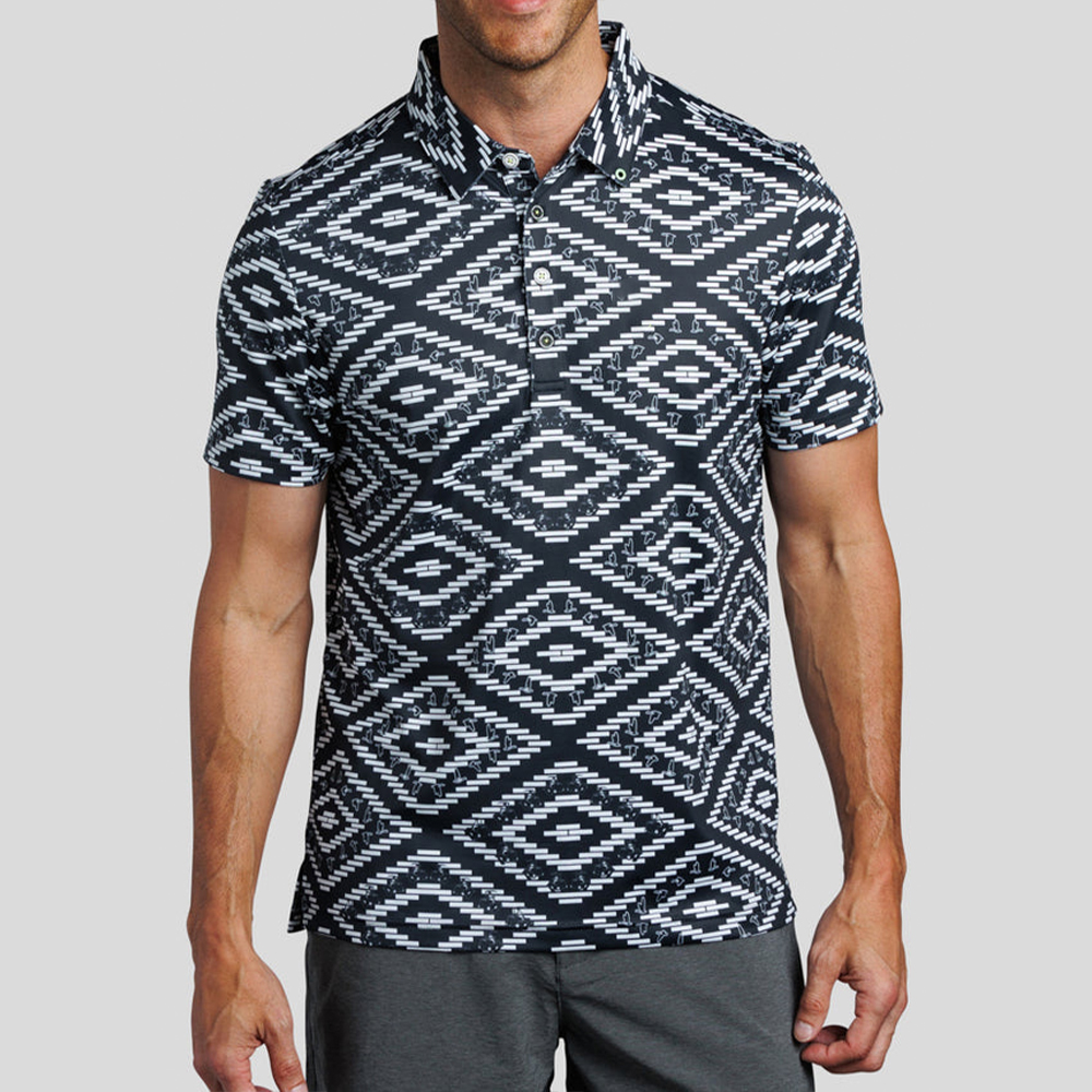 OEM Embroidered Luxury 94% Polyester 6 % Spandex Aboriginal Polo Shirts Custom logo Golf Clothing