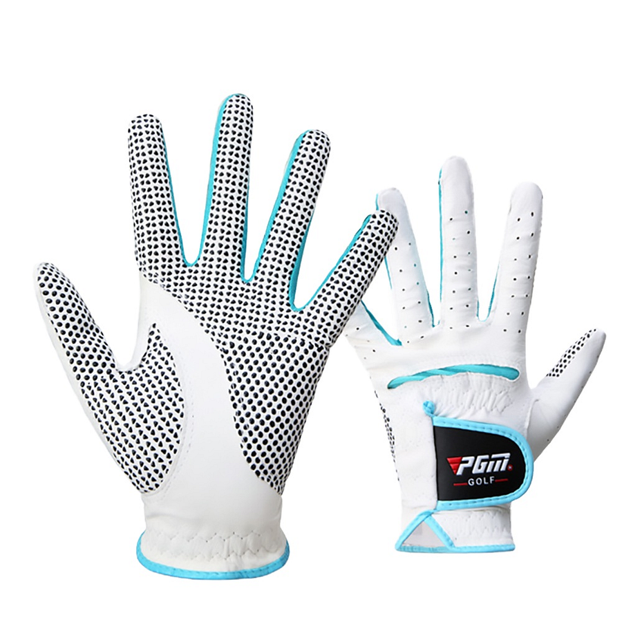 PGM Women's Golf Gloves (White & Light Blue Series)