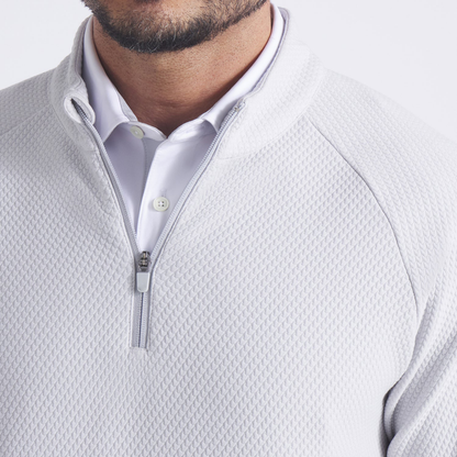 Customized men's luxurious sports slim-fit long-sleeved personalized 1/4 zip gray pullover sports jacket, men's golf sports shirt