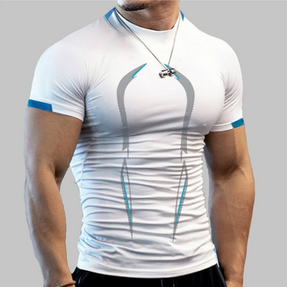 Custom Logo Graphic Print Gym Sport Men Quick Dry Running Workout Fitness Tops Oversized College Tees Tmuscle Fit T-shirt