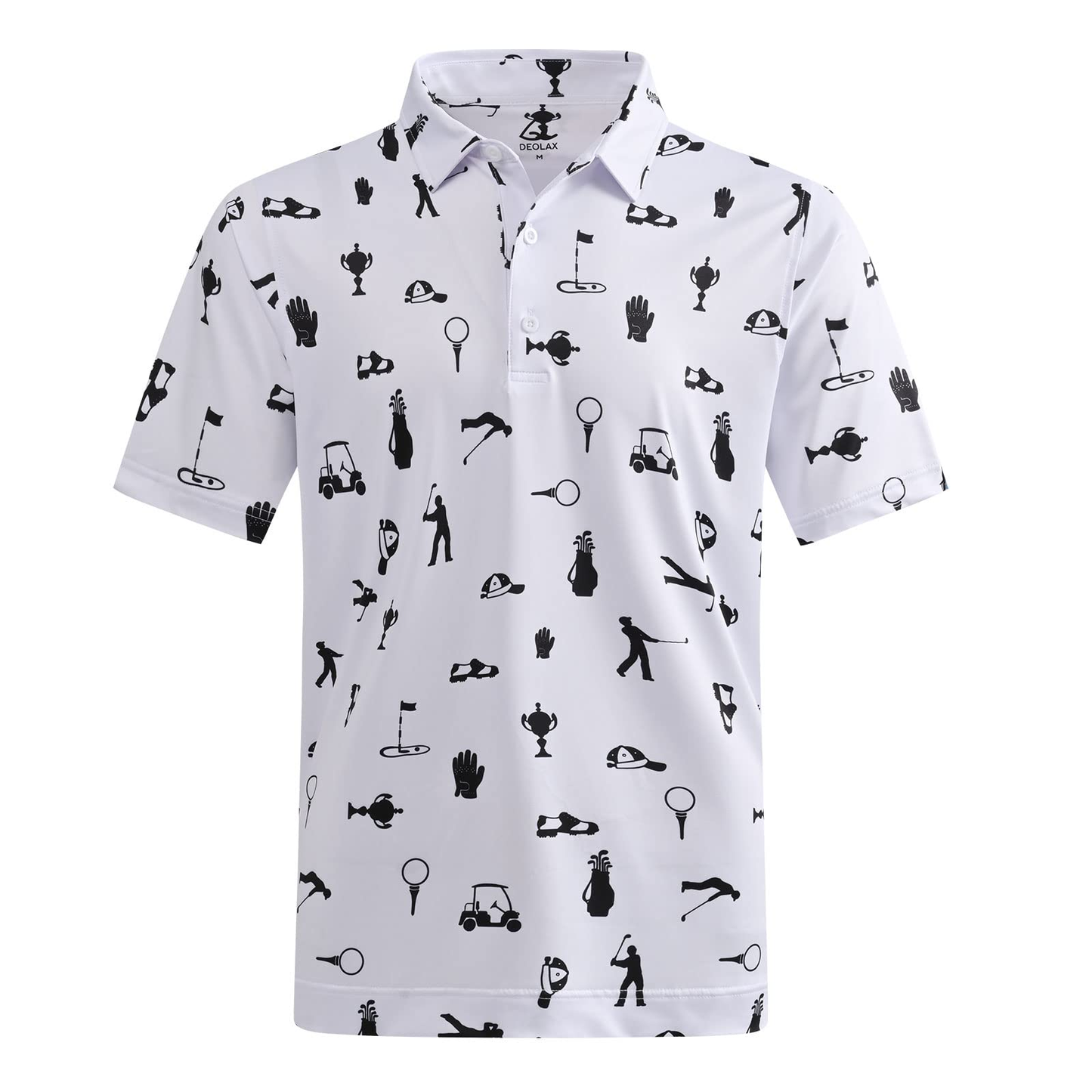 Custom Logo Moisture Wicking Dry Fit Performance Regular Fit Fashion Print Lightweight Soft Mens Golf Polo Shirts