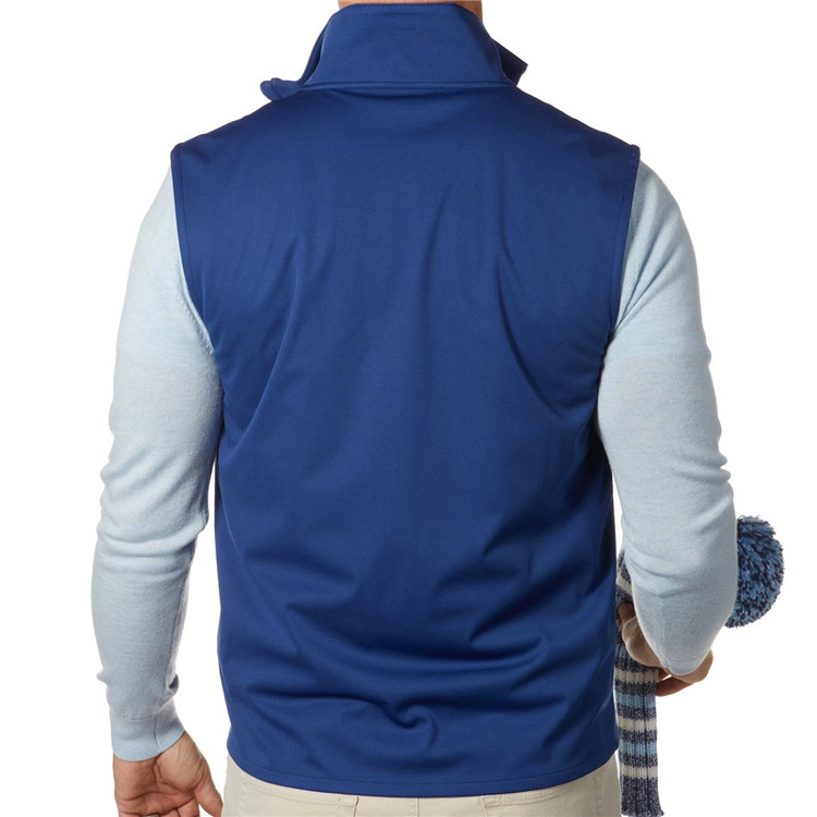 OEM customized logo practical 100% polyester men's solid-color golf sports waterproof vests