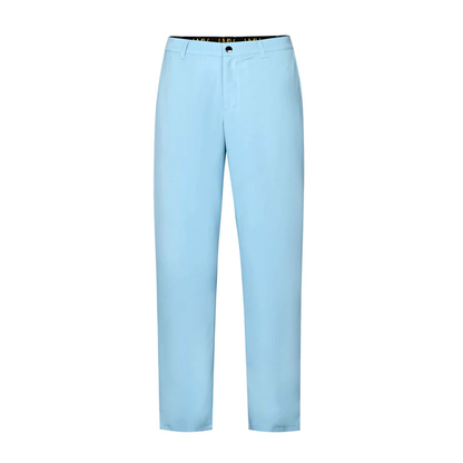Light Blue Trousers with Contrast - Colored Waistband