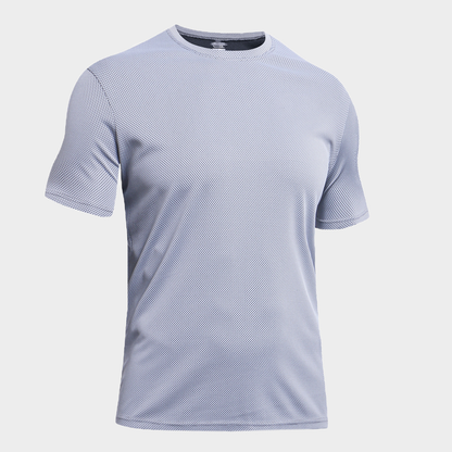 Custom Logo Breathable Quick Dry Blank Sport Dot Print O-Neck T Shirt for Men